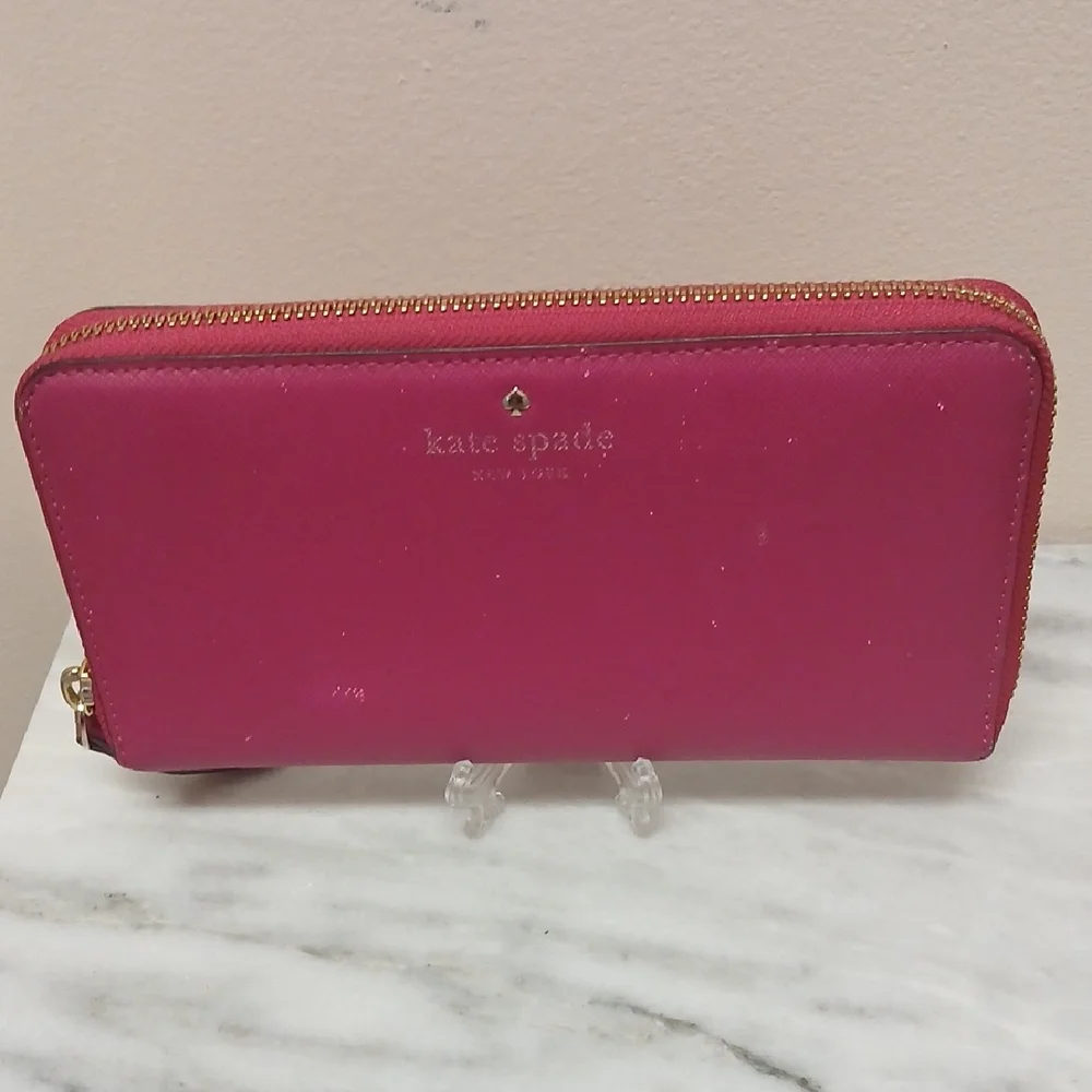KATE SPADE LONG FUSHIA/PINK/ROSE COLORED WALLET FOR REHAB